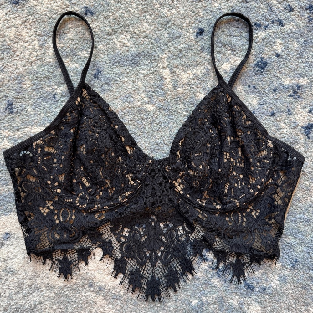 For Love and Lemons Skivvies Gisele bra - black/nude - size XS